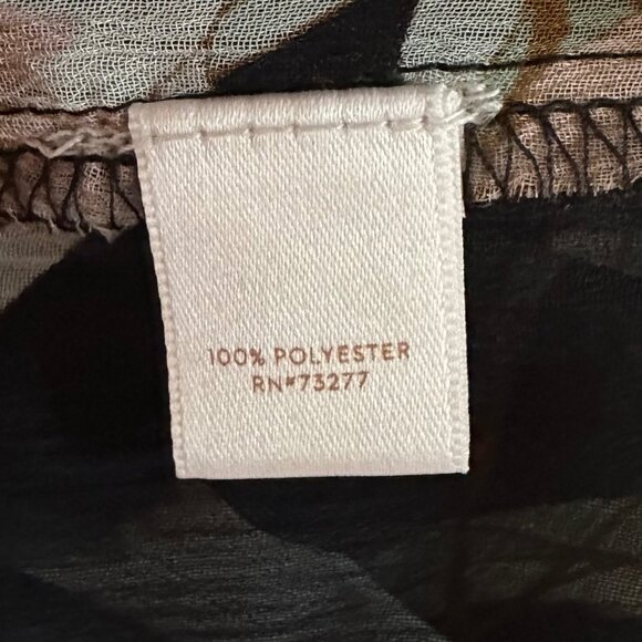 Lauren Conrad Women's Black Sheer 3/4 Sleeve Blouse Size Large - Picture 9 of 10